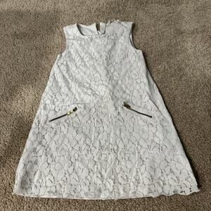 H&M Sleeeveless White Lace Front Dress Girls Size 2 - 4 Years / 2T 3T 4T